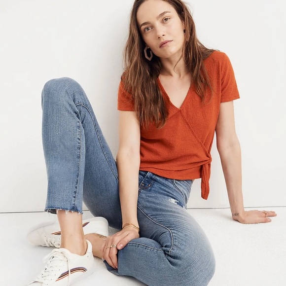 Madewell Texture & Thread Wrap-Tie Top Size XS - Picture 1 of 13